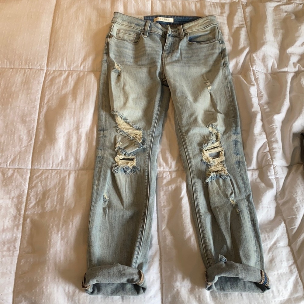 Eunina Frankie Mid Rise Girlfriend Jeans